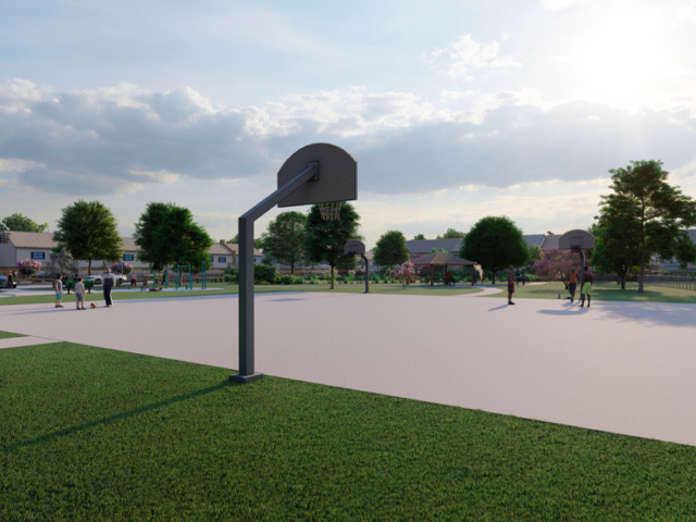 Level Green Basketball Courts