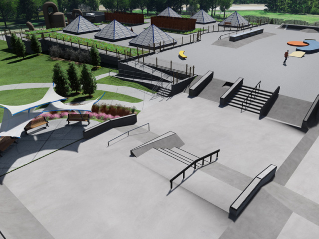 Woodstock Skate Park Aerial Top Rendering