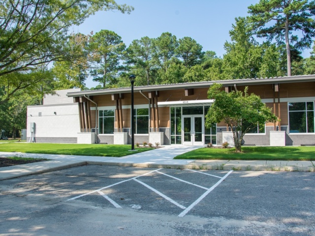 Front entry from parking lot