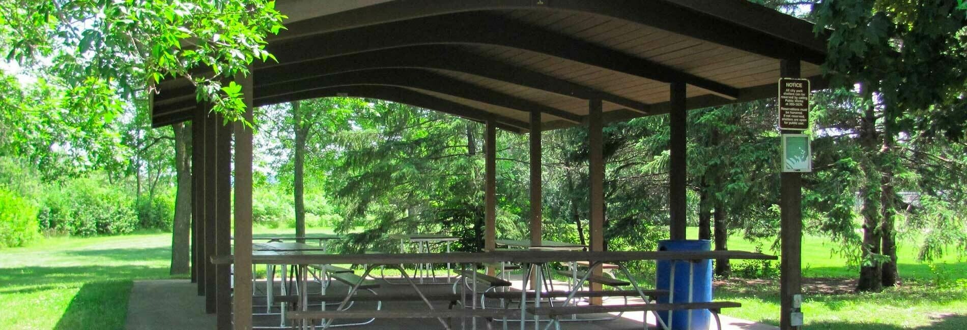 Picnic Tables Under Shelter