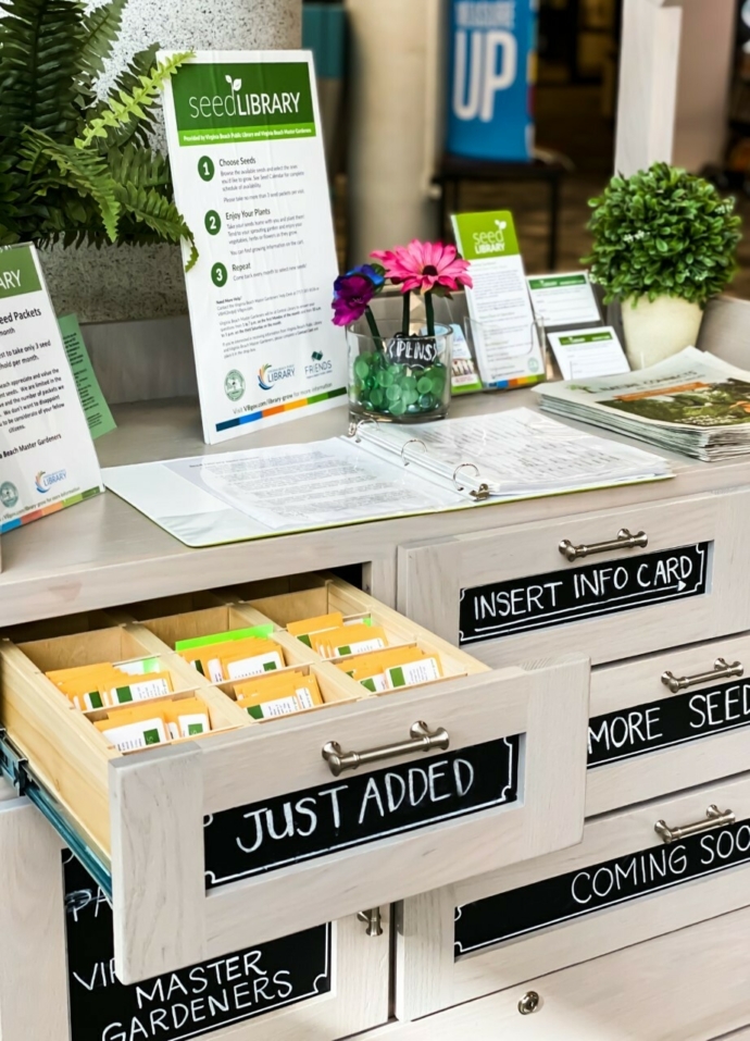 Seed library drawers