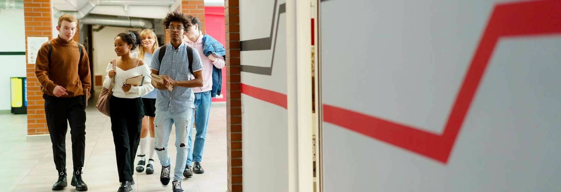 Teens Walking to Class