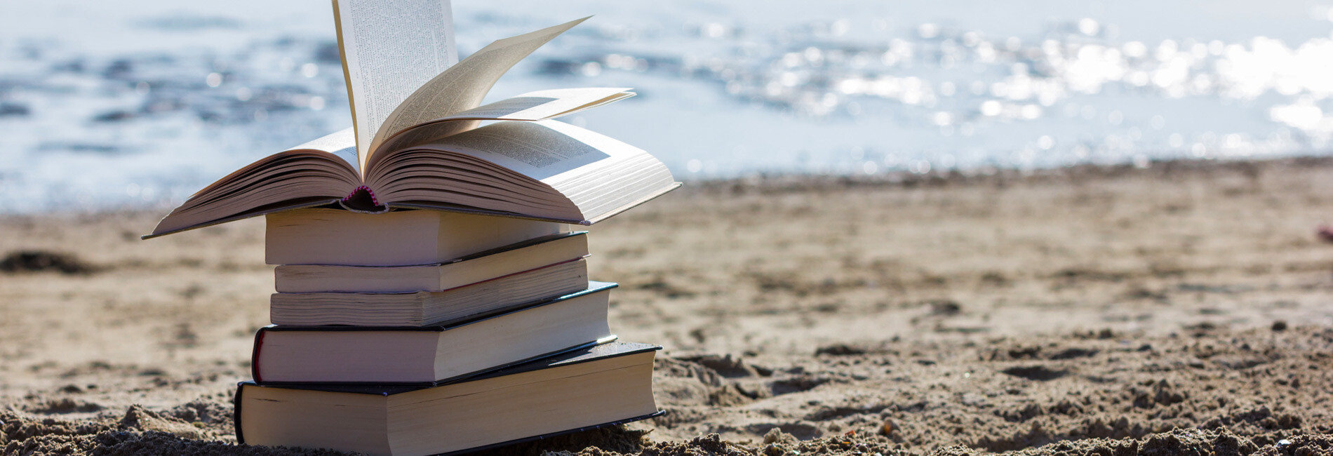 Stack of Book on Beach