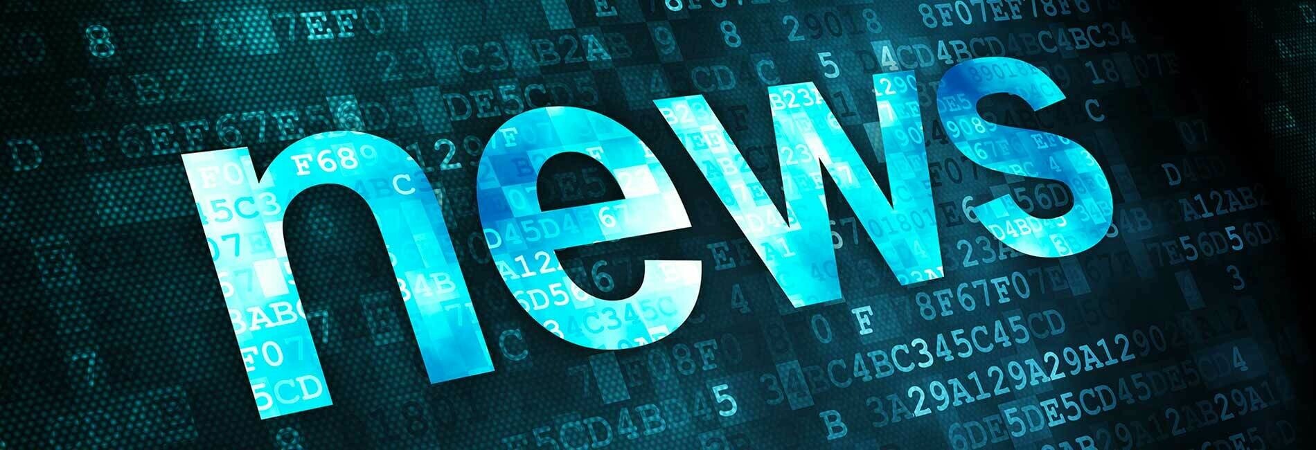 News with Digital Numbers Scrolling