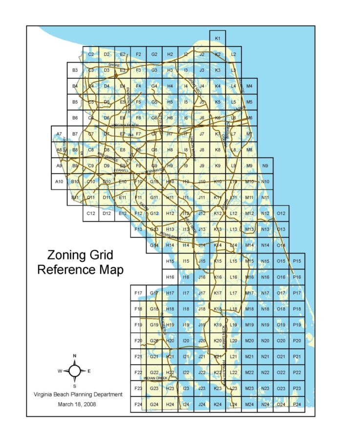 Zoning grid reference map
