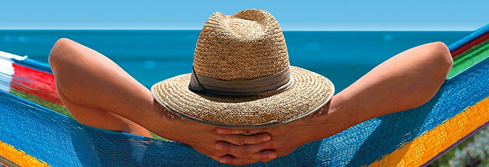 Woman in Hammock on Beach
